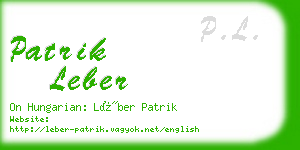 patrik leber business card